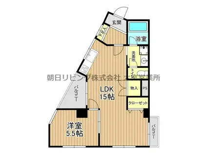 日建プリムローズ常盤第3(1LDK/4階)の間取り写真