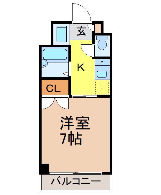 シーアイマンション川名(1K/3階)の間取り写真
