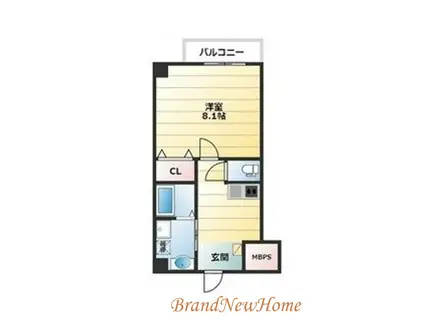 エヌエムスワサントオンズノース(1K/2階)の間取り写真