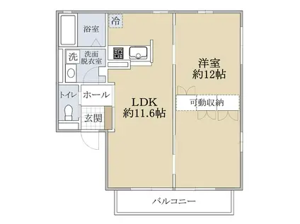 オレンジタウン(1LDK/2階)の間取り写真
