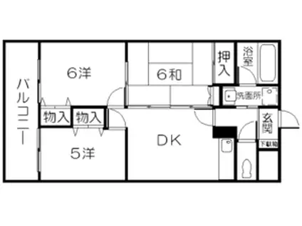 三廣マンション(3DK/3階)の間取り写真