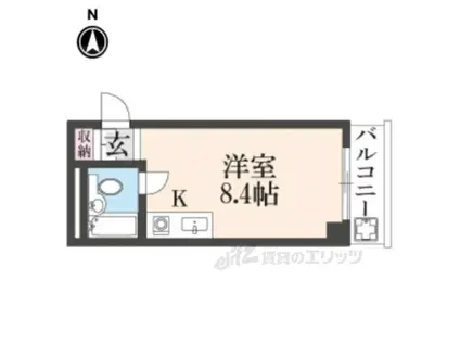 ヴェルディゴ(1K/3階)の間取り写真