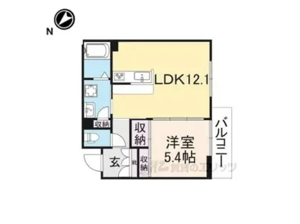 ヴィラコート ワン(1LDK/1階)の間取り写真