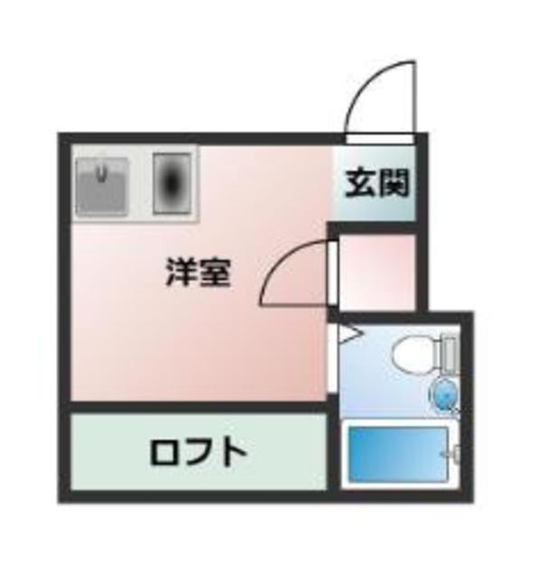 ラピュタ日野(ワンルーム/1階)の間取り写真