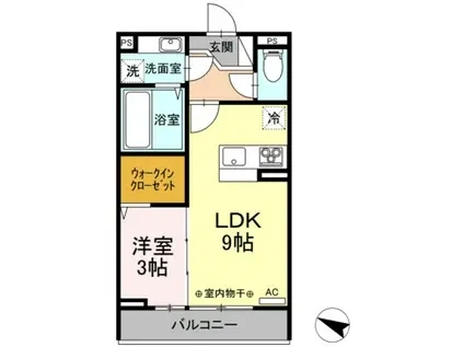 グラーツ(1LDK/3階)の間取り写真