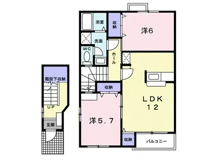 ハイツ エスペランサ(2LDK/2階)の間取り写真
