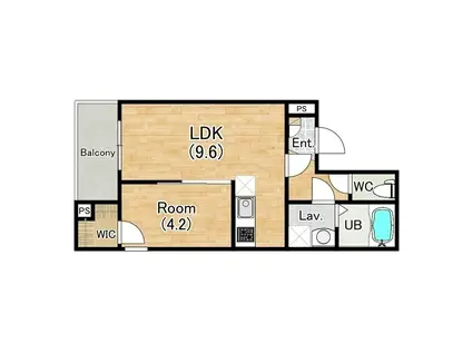 ジーメゾン鳳南ルシア(1LDK/3階)の間取り写真