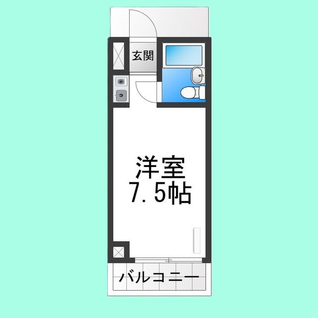 ルシェルコート(ワンルーム/5階)の間取り写真