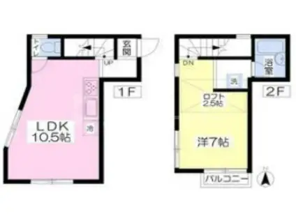 青戸セブン(1LDK/1階)の間取り写真