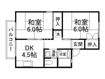セジュールマミ(2DK/2階)の間取り写真
