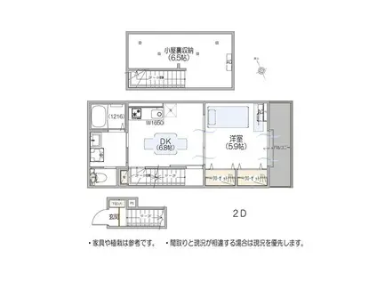 コートアフェクション本八幡(1DK/2階)の間取り写真