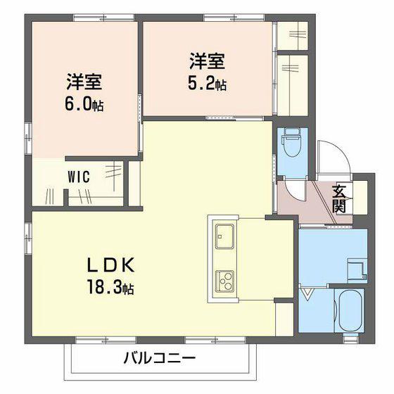 シャルムM・Y(2LDK/2階)の間取り写真