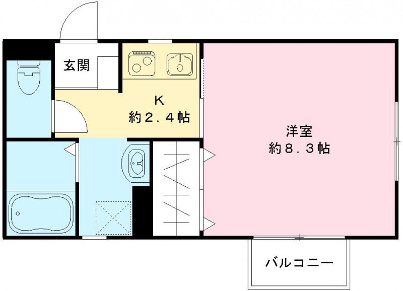 スピカT(1K/1階)の間取り写真
