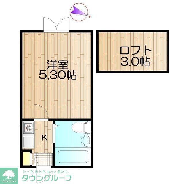 ロマーヌ上尾第一(ワンルーム/3階)の間取り写真