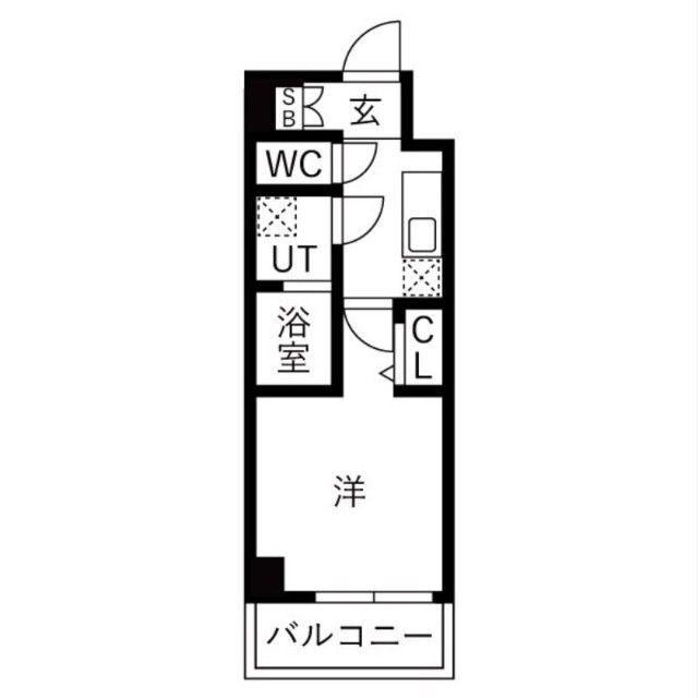 KDXレジデンス成増(1K/2階)の間取り写真