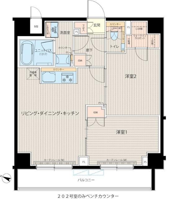 ルーブル中板橋六番館(2LDK/5階)の間取り写真