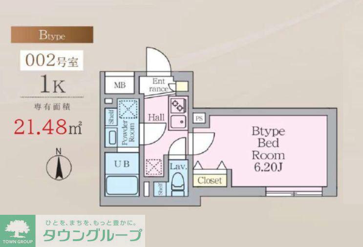 MAJESTIC LIFE 武蔵小山(1K/2階)の間取り写真