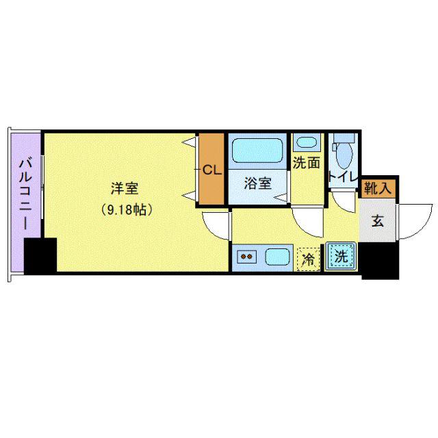 NASIC仙台東口(1K/2階)の間取り写真
