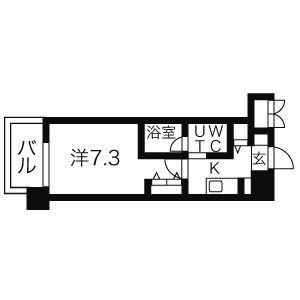 アーデン上社(1K/3階)の間取り写真