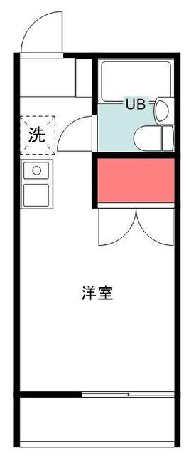 コンフォスタジオ永山(ワンルーム/2階)の間取り写真