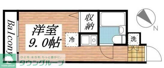 キャッスルマンション川越A(1K/3階)の間取り写真