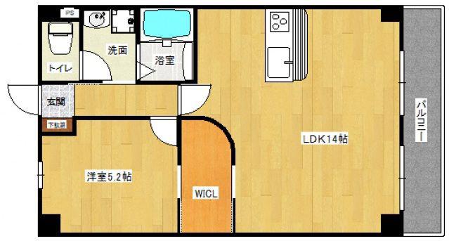 メゾン萩(1LDK/2階)の間取り写真