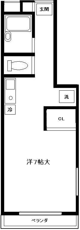 アフェット津田沼(ワンルーム/3階)の間取り写真