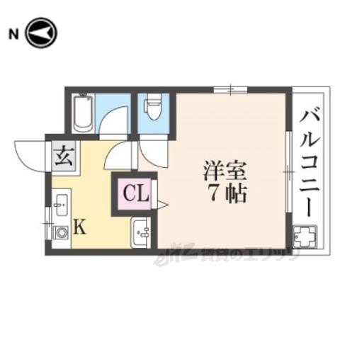 リバーサイド新大宮(1K/3階)の間取り写真
