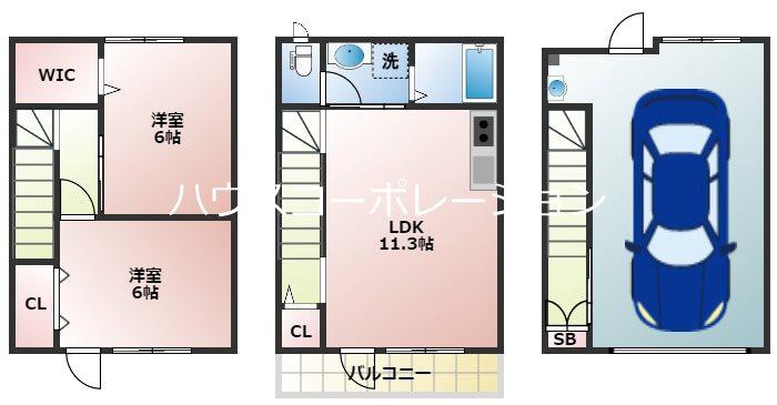 LA LUCE OSAKA OVEST(2LDK/1階)の間取り写真