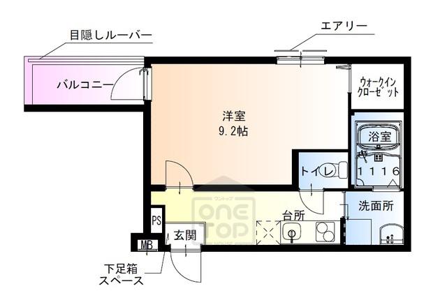 フジパレス阪急茨木北2番館(1K/1階)の間取り写真
