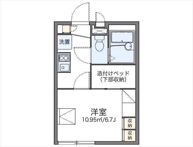 レオパレスMAIKA(1K/1階)の間取り写真