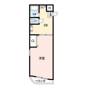 シーブリーズ東海(1DK/6階)の間取り写真
