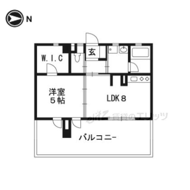 KENS HOUSE(1LDK/4階)の間取り写真