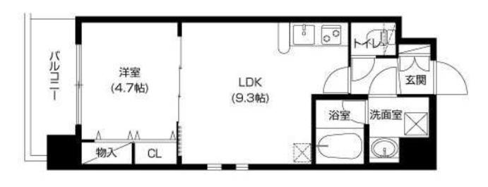 アーバネックス福島(1LDK/7階)の間取り写真