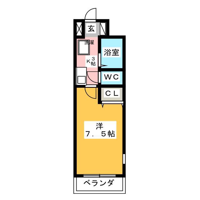 メゾンウィネッカ(1K/1階)の間取り写真