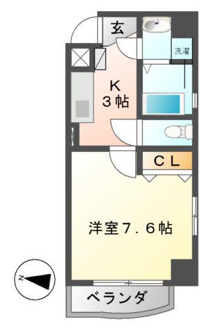 LEXCEED IZUMI(1K/5階)の間取り写真
