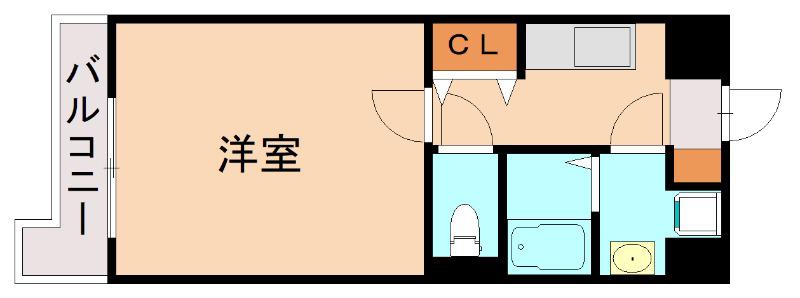 スカイコート博多駅前第2(1K/5階)の間取り写真