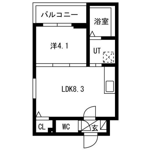 F ASECIA PHAON(1LDK/2階)の間取り写真