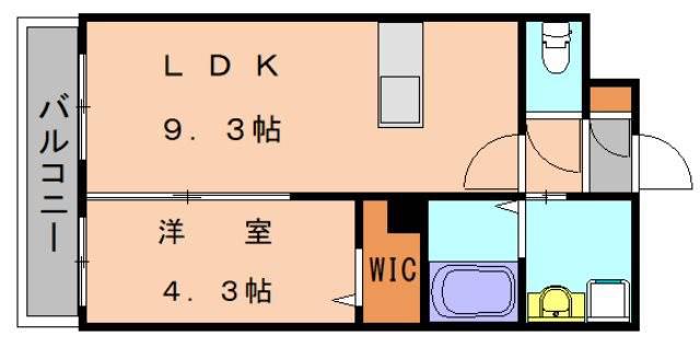 PRIMAVERA大池公園前(1LDK/4階)の間取り写真