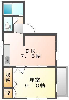パークアヴェニュー医大北(1DK/4階)の間取り写真