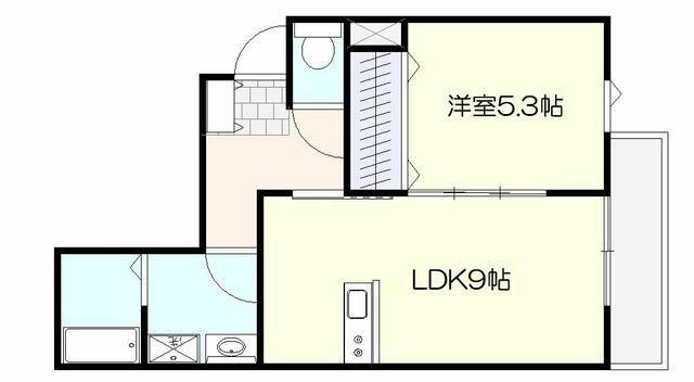 コンフォルト泉中央(1LDK/2階)の間取り写真