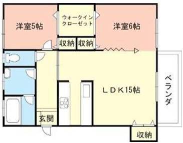 SUDVIENTOM(2LDK/2階)の間取り写真