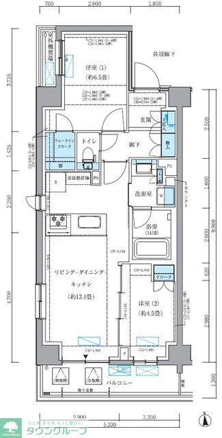 パークアクシス品川シーサイド(2LDK/2階)の間取り写真
