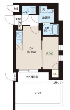 レオーネ宮崎台(1DK/3階)の間取り写真