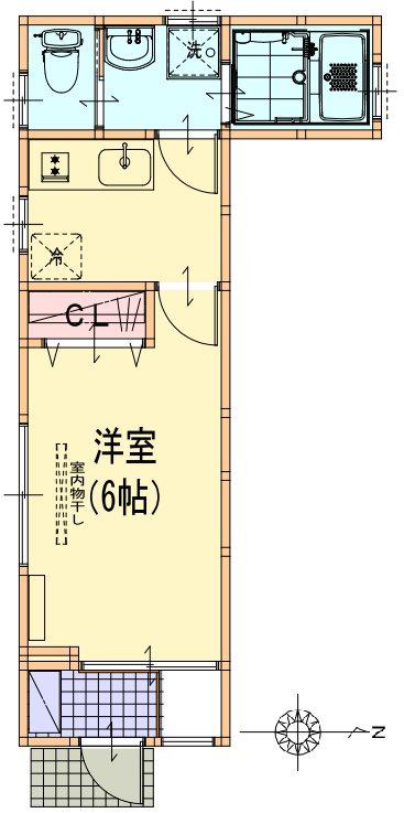 サンライズ大森東(1K/1階)の間取り写真