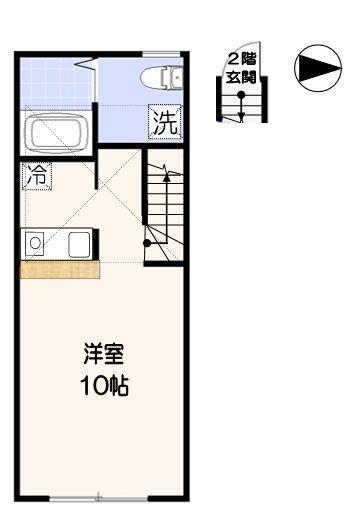 コンフォートスペース新宿(ワンルーム/2階)の間取り写真