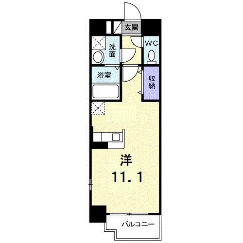 ランドマーク兵庫ファースト(ワンルーム/5階)の間取り写真