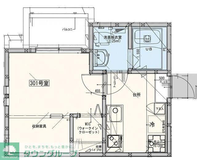 KEIAI RESIDENCE 北野(1K/3階)の間取り写真
