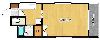 ドメスト吉塚(1K/2階)の間取り写真