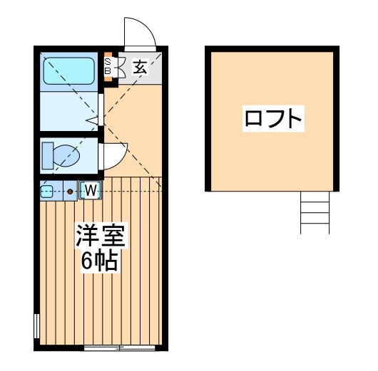 ユナイト小倉クーベルタンの杜(ワンルーム/1階)の間取り写真